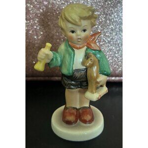 Vintage Hummel Goebel Figurine Boy with Toy Horse and Horn 239/C 3 1/2” TMK5